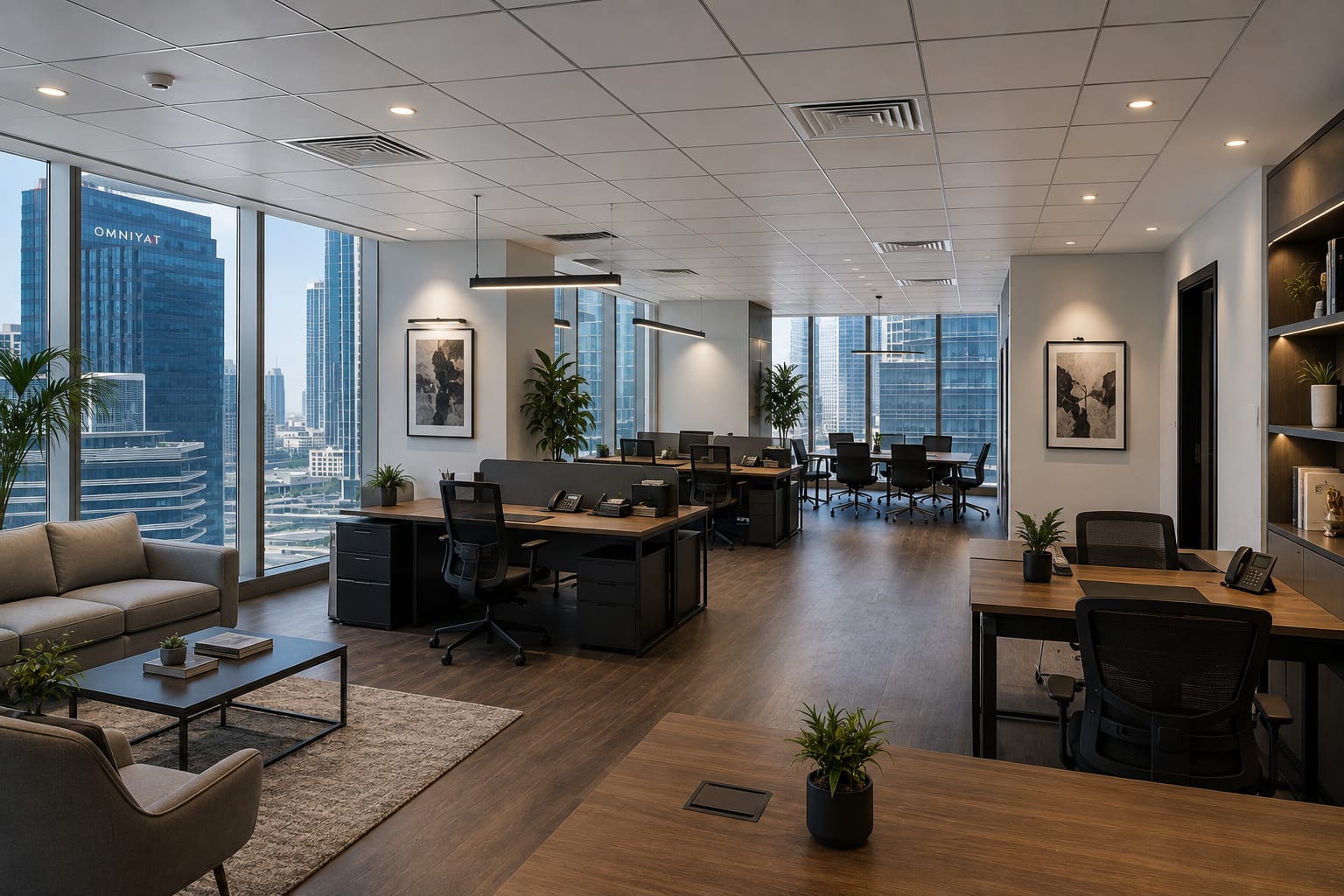 A Shell, Turned Into A Working Office. after renovation