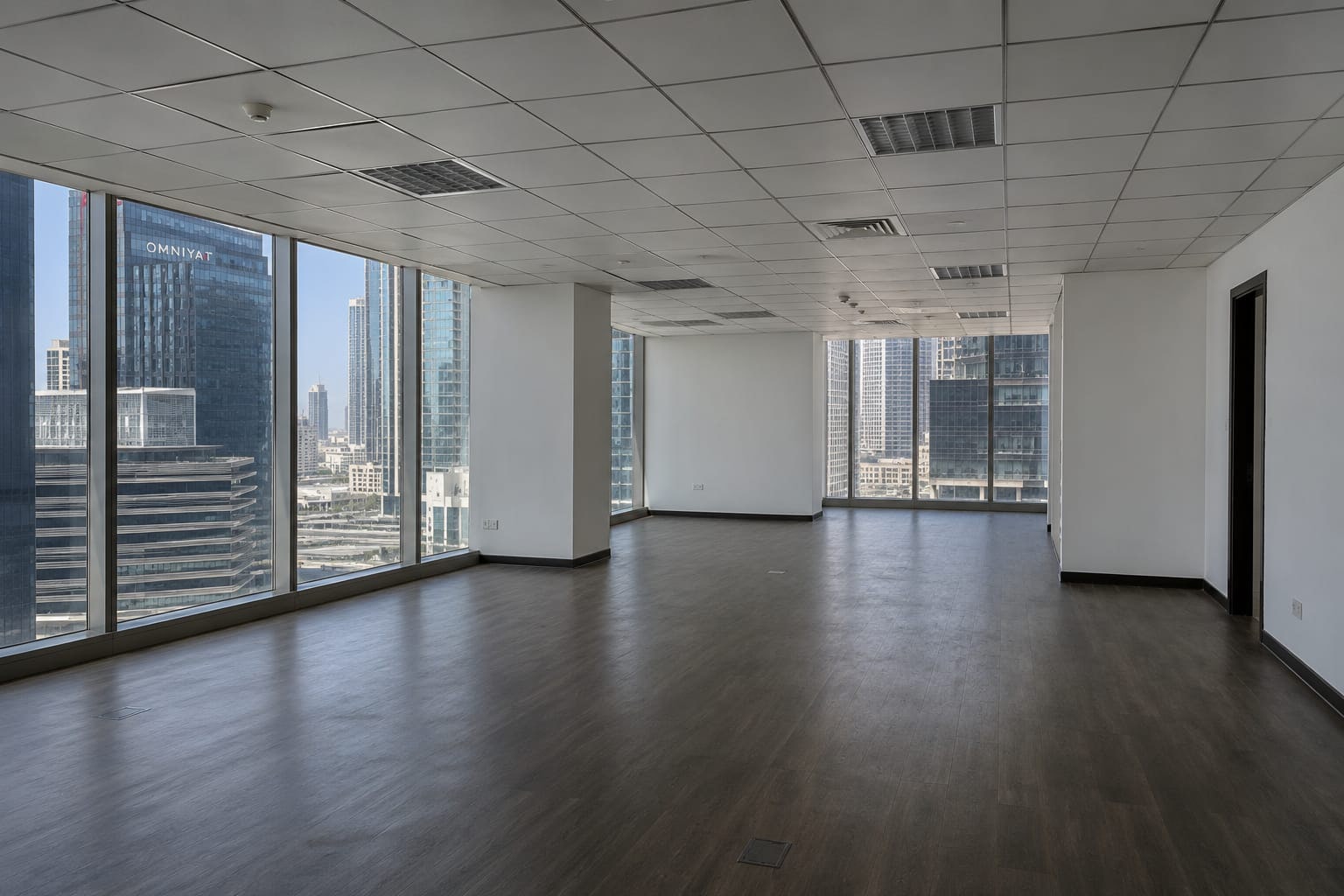 A Shell, Turned Into A Working Office. before renovation