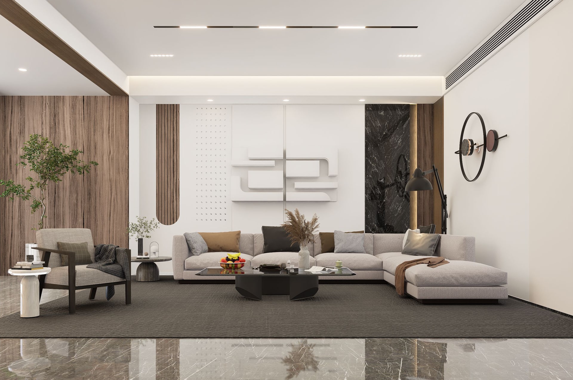 Drawing Room & Living Room Renovation by LEOS Project Management